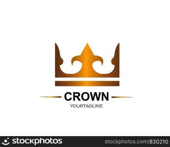 royal crown logo icon vector illustration design