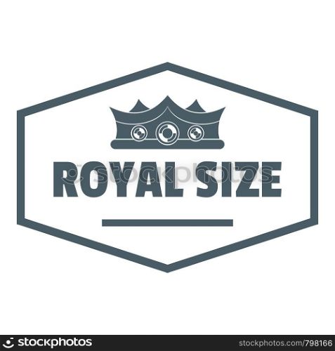 Royal crown logo. Simple illustration of royal crown vector logo for web. Royal crown logo, simple gray style