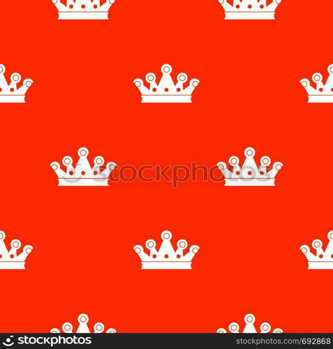 Royal crown pattern repeat seamless in orange color for any design. Vector geometric illustration. Royal crown pattern seamless