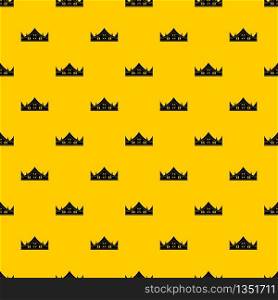 Royal crown pattern seamless vector repeat geometric yellow for any design. Royal crown pattern vector