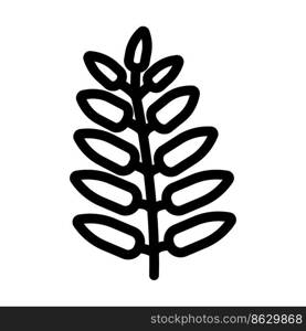 royal fern tropical leaf line icon vector. royal fern tropical leaf sign. isolated contour symbol black illustration. royal fern tropical leaf line icon vector illustration