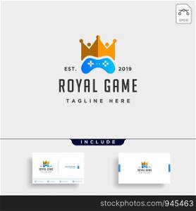 royal game logo design template concept controller - vector. royal game logo design template concept controller