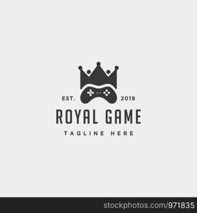 royal game logo design template concept controller - vector. royal game logo design template concept controller