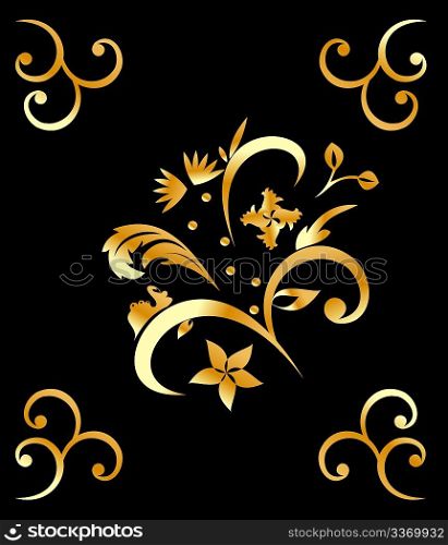 royal gold pattern - vector