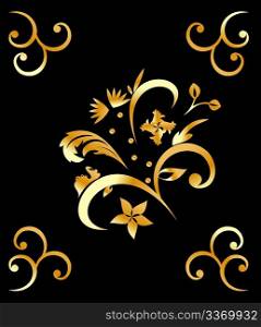 royal gold pattern - vector