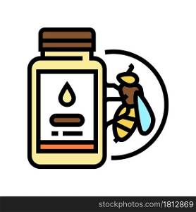 royal jelly beekeeping color icon vector. royal jelly beekeeping sign. isolated symbol illustration. royal jelly beekeeping color icon vector illustration