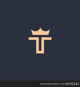 Royal logo letter t icon Royalty Free Vector Image