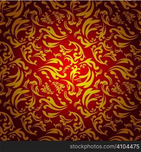 Royal red and gold inspired material repeating seamless design
