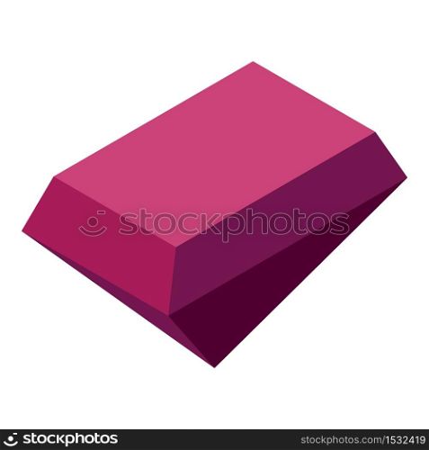 Royal red gemstone icon. Isometric of royal red gemstone vector icon for web design isolated on white background. Royal red gemstone icon, isometric style
