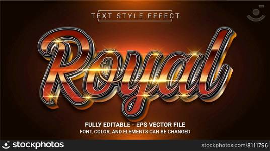 Royal Text Style Effect. Editable Graphic Text Template.