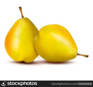 Rpe pear isolated on white. Vector illustration