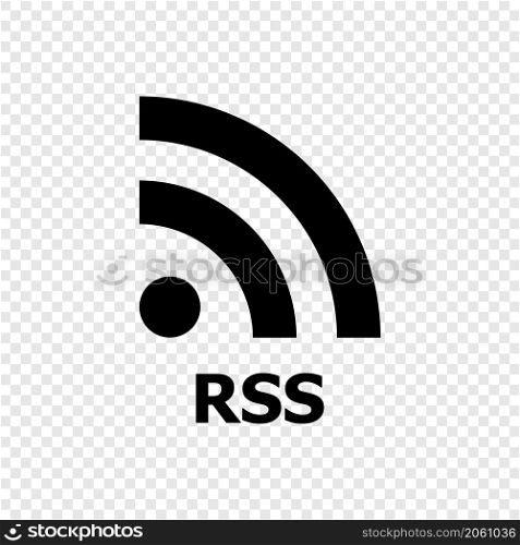 RSS vector icon. Really Simple Syndication. RSS symbol. Vector illustration