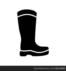 rubber boot icon in silhouette