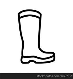 rubber boot icon vector line style
