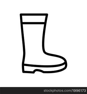 rubber boot line icon
