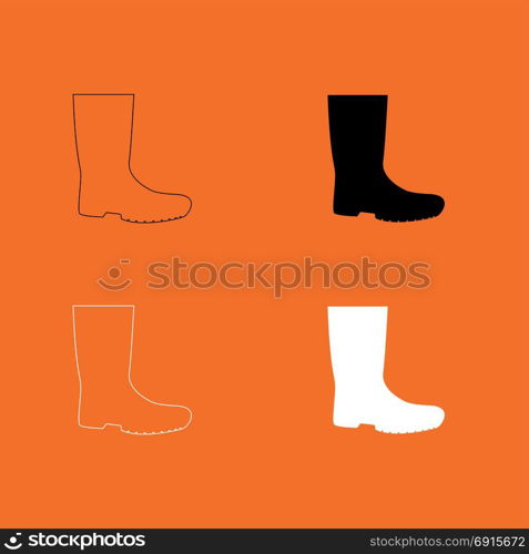 Rubber boots icon .