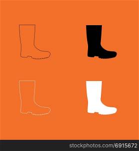 Rubber boots icon .