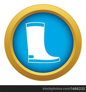 Rubber boots icon blue vector isolated on white background for any design. Rubber boots icon blue vector isolated