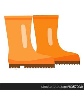 Rubber boots icon cartoon vector. Garden tool. Farm agriculture. Rubber boots icon cartoon vector. Garden tool