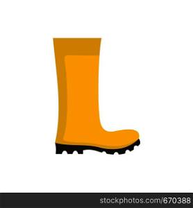 Rubber boots icon. Flat illustration of rubber boots vector icon isolated on white background. Rubber boots icon vector flat