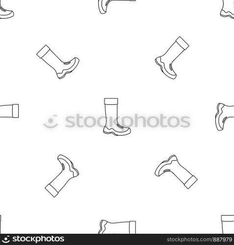 Rubber boots icon. Outline illustration of rubber boots vector icon for web design isolated on white background. Rubber boots icon, outline style