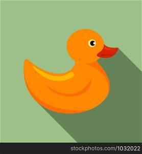 Rubber duck icon. Flat illustration of rubber duck vector icon for web design. Rubber duck icon, flat style
