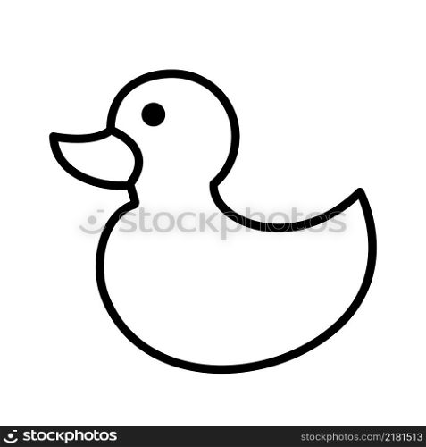 Rubber duck icon vector sign and symbol on trendy design