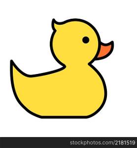Rubber duck icon vector sign and symbol on trendy design