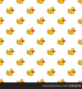 Rubber duck pattern. Cartoon illustration of rubber duck vector pattern for web. Rubber duck pattern, cartoon style