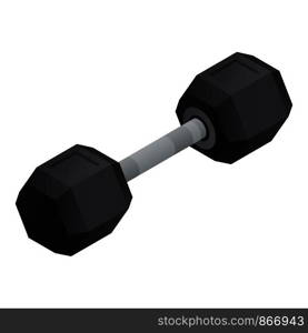 Rubber dumbbell icon. Isometric of rubber dumbbell vector icon for web design isolated on white background. Rubber dumbbell icon, isometric style