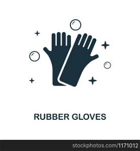 Rubber Gloves creative icon. Simple element illustration. Rubber Gloves concept symbol design from cleaning collection. Can be used for mobile and web design, apps, software, print.. Rubber Gloves icon. Line style icon design from cleaning icon collection. UI. Illustration of rubber gloves icon. Pictogram isolated on white. Ready to use in web design, apps, software, print.