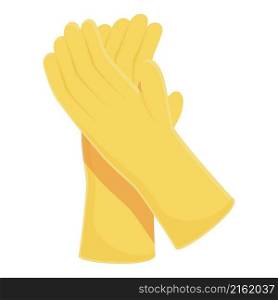 Rubber gloves icon cartoon vector. Cleaning professional. Person cleaner. Rubber gloves icon cartoon vector. Cleaning professional