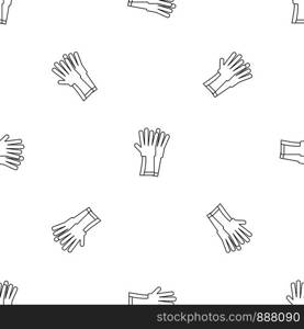 Rubber gloves icon. Outline illustration of rubber gloves vector icon for web design isolated on white background. Rubber gloves icon, outline style