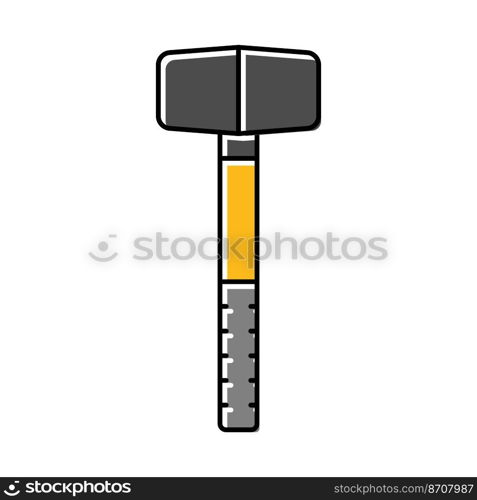 rubber hammer tool color icon vector. rubber hammer tool sign. isolated symbol illustration. rubber hammer tool color icon vector illustration