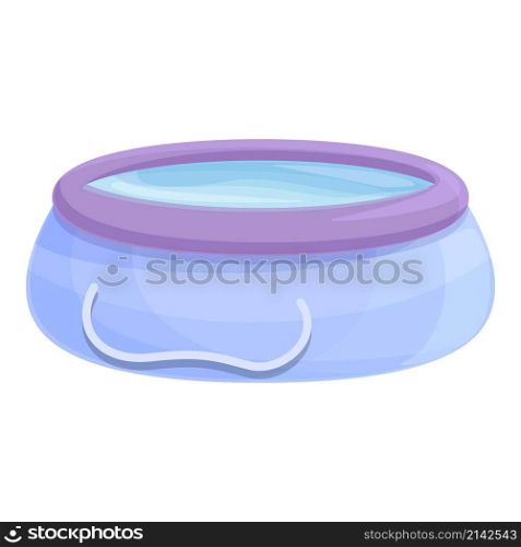 Rubber inflatable pool icon cartoon vector. Float swim. Water mattress. Rubber inflatable pool icon cartoon vector. Float swim