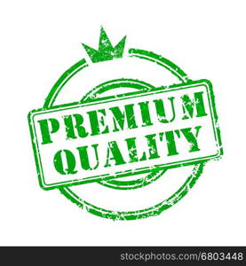 Rubber stamp. Rubber Stamp Premium Quality with crown. Vector illustration