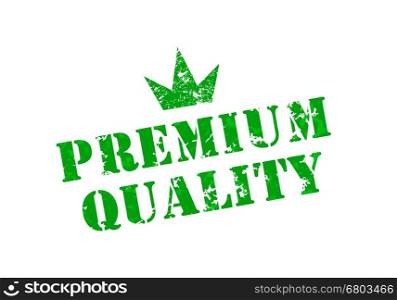 Rubber stamp. Rubber Stamp Premium Quality with crown. Vector illustration