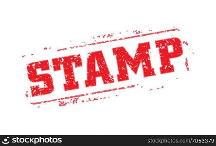 Rubber stamp template. Easy edited template rubber stamp. Just swap STAMP for your text. Vector illustration.
