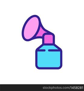 rubber suction cup breast pump icon vector. rubber suction cup breast pump sign. color symbol illustration. rubber suction cup breast pump icon vector outline illustration
