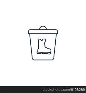 Rubber trash creative icon from recycling icons Vector Image