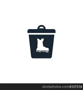 Rubber trash creative icon from recycling icons Vector Image