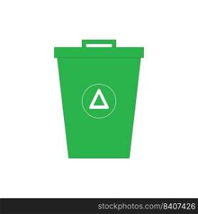rubbish bin icon logo vector design