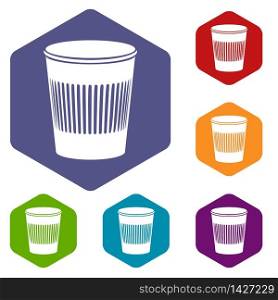 Rubbish bin icon. Simple illustration of rubbish bin vector icon for web. Rubbish bin icon, simple style
