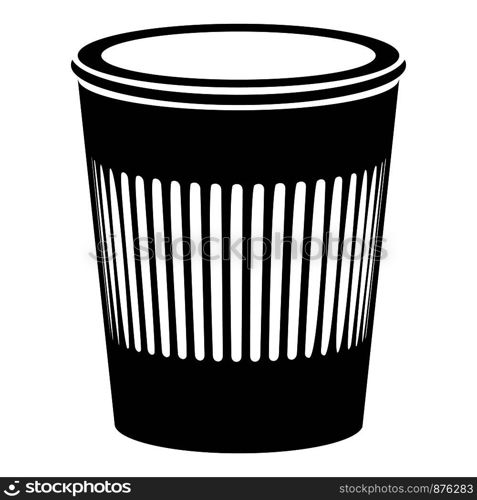 Rubbish bin icon. Simple illustration of rubbish bin vector icon for web. Rubbish bin icon, simple style