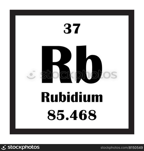 Rubidium chemical element icon vector illustration design