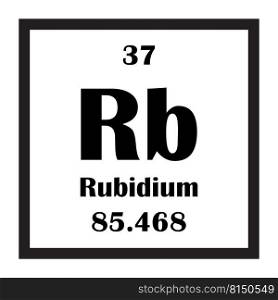 Rubidium chemical element icon vector illustration design