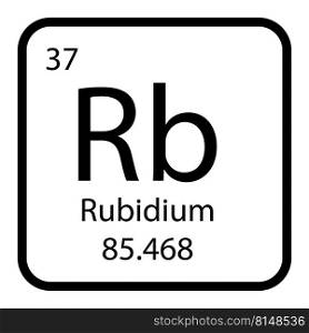 Rubidium icon vektor illustration design