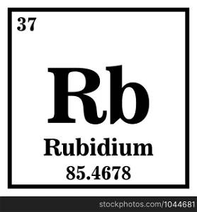 Rubidium Periodic Table of the Elements Vector illustration eps 10.. Rubidium Periodic Table of the Elements Vector illustration eps 10