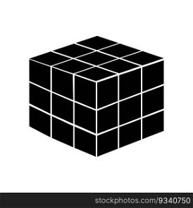 Rubik&rsquo;s cube puzzle icon vector illustration symbol design