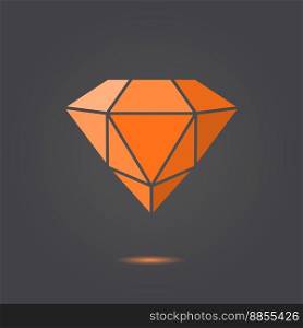 Ruby jewel vector image